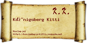 Königsberg Kitti névjegykártya